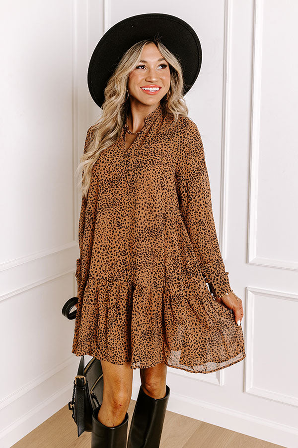 Ultimate Nights In LA Leopard Print Tunic Dress