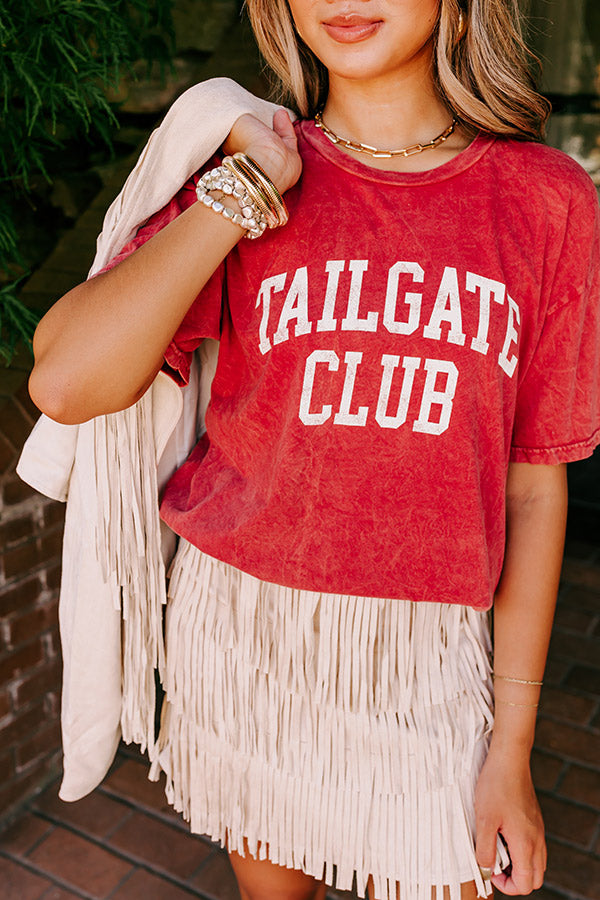 Ultimate Tailgate Club Vintage Graphic Tee - Crimson