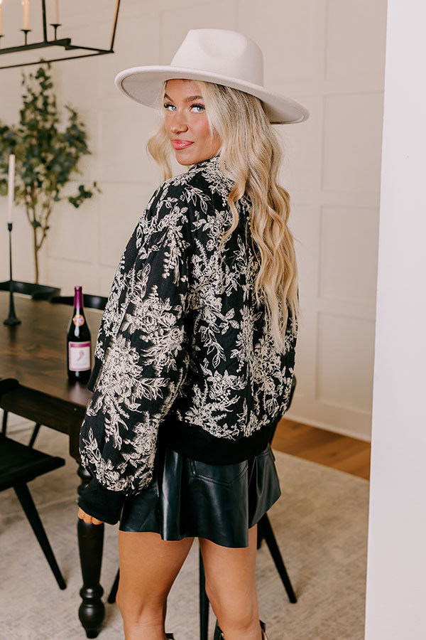 Ultimate Brooklyn Babe Floral Bomber Jacket