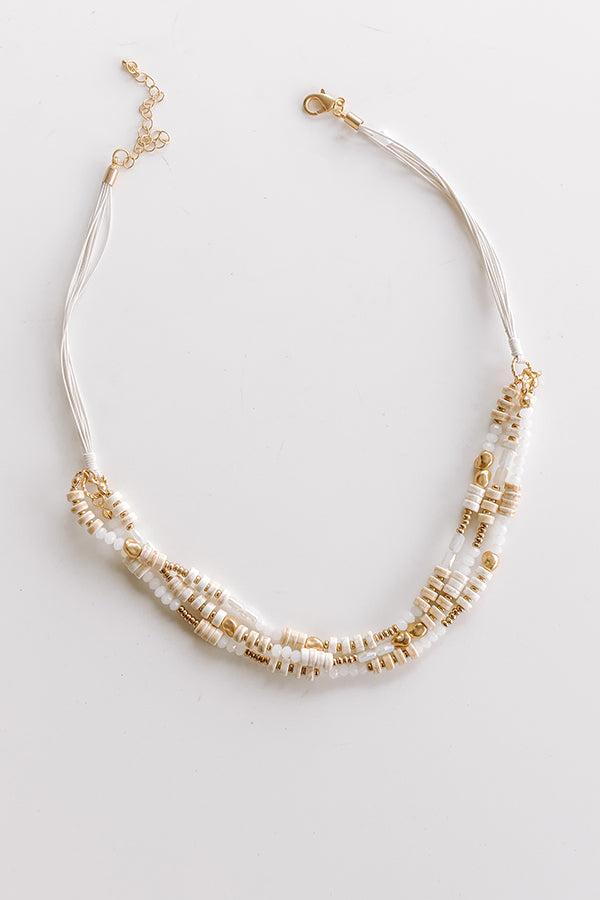 Ultimate Boho Chic: Bora Bora Layered Necklace in Ivory