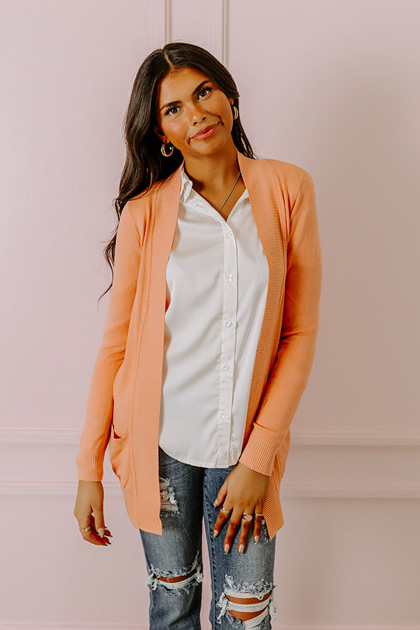 Premium Light Coral Pullover Cardigan - Ultimate Comfort & Style