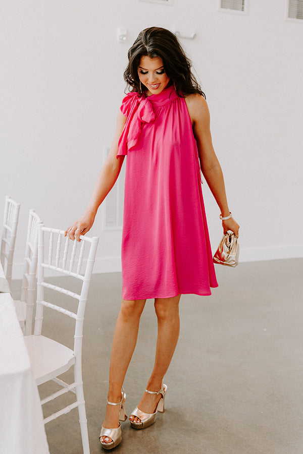 Ultimate Friday Night Glam Shift Dress - Hot Pink