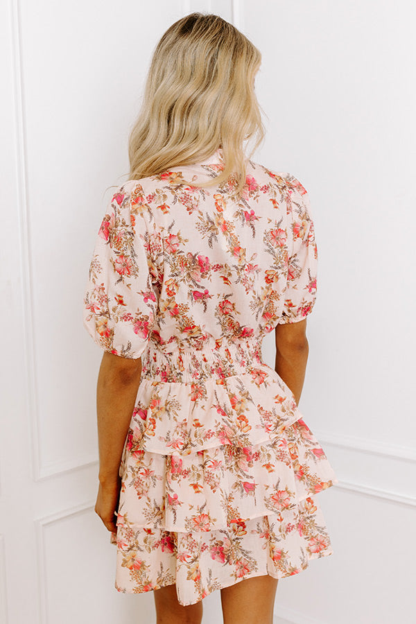 Premium Romantic Floral Mini Dress - Ultimate Date Night Style