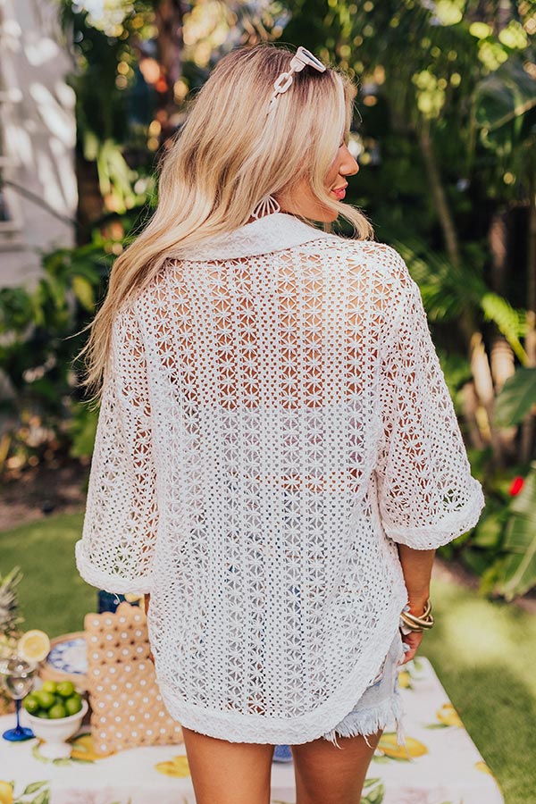 Ultimate Adventure Seeker Crochet Top - Premium White