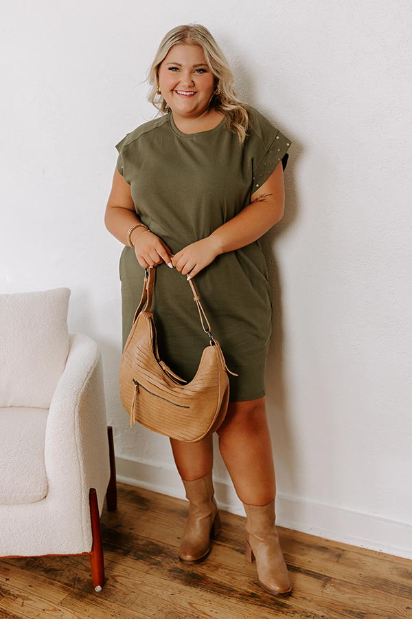 Ultimate Olive Curves Casual Mini Dress