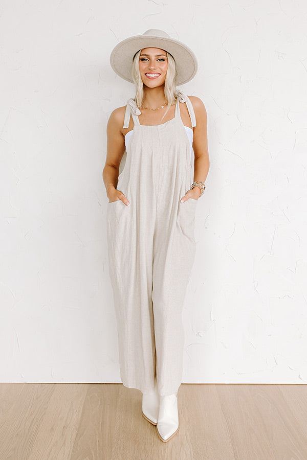 Premium Oatmeal Jumpsuit - Ultimate Style & Comfort