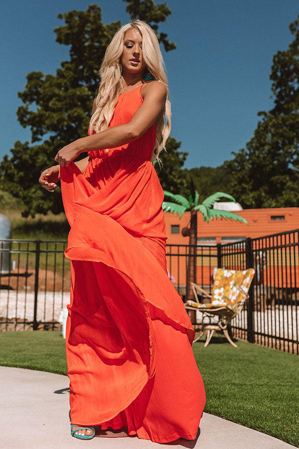 Ultimate Tangerine Maxi Dress - Forever Love Collection