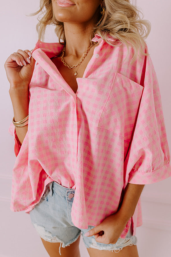 Vacay Ways Premium Oversized Button-Up Shirt