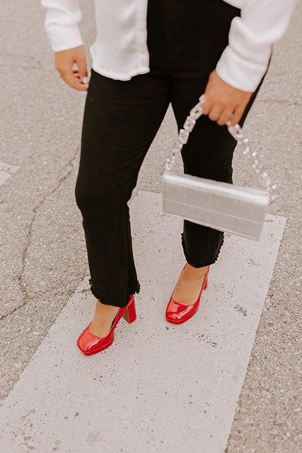 Premium Caroline Patent Heel - Ultimate Red Elegance