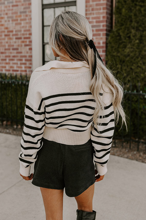 Premium Together Forever Striped Knit Sweater