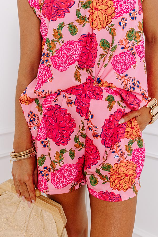 Premium Floral High Waist Picnic Shorts