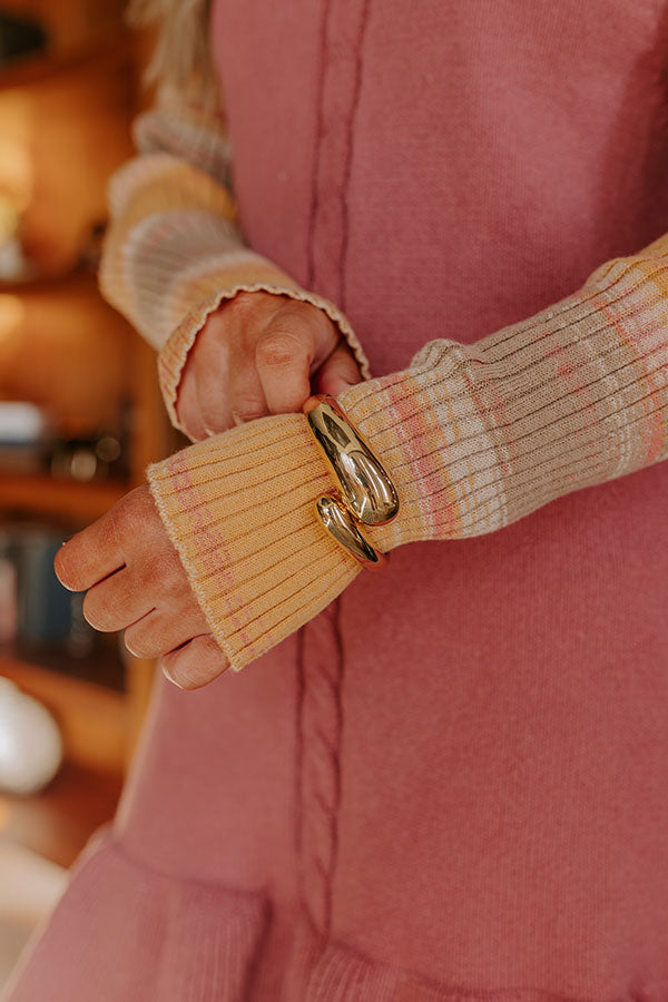 Ultimate Chic Gold Cuff Bracelet - Trendy & Elegant