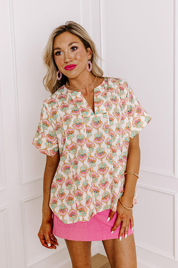 Premium Sunshine Floral Shift Top - Ultimate Summer Style