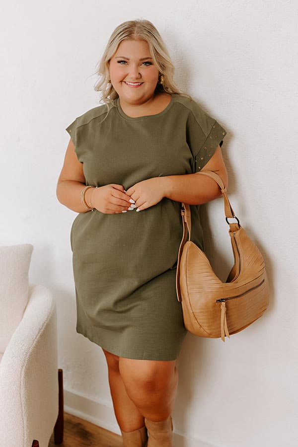 Ultimate Olive Curves Casual Mini Dress