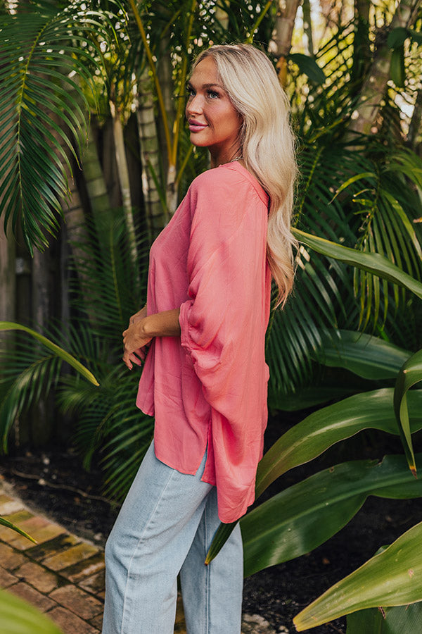 Premium Coral Shift Top – Sun-Kissed Sands Collection