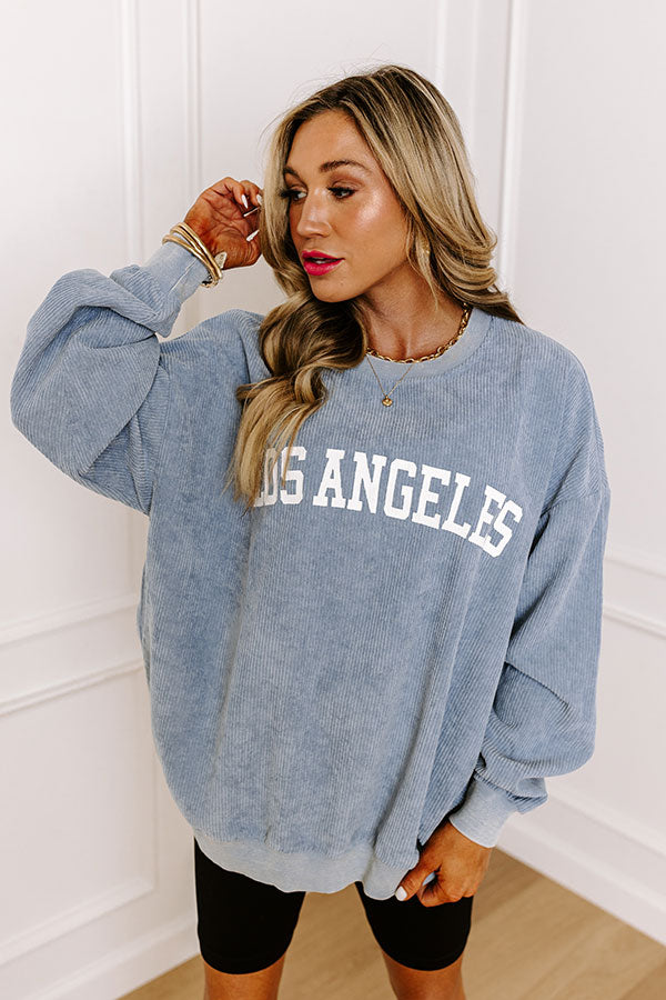 Premium Los Angeles Graphic Corduroy Sweatshirt - Ultimate Casual Style