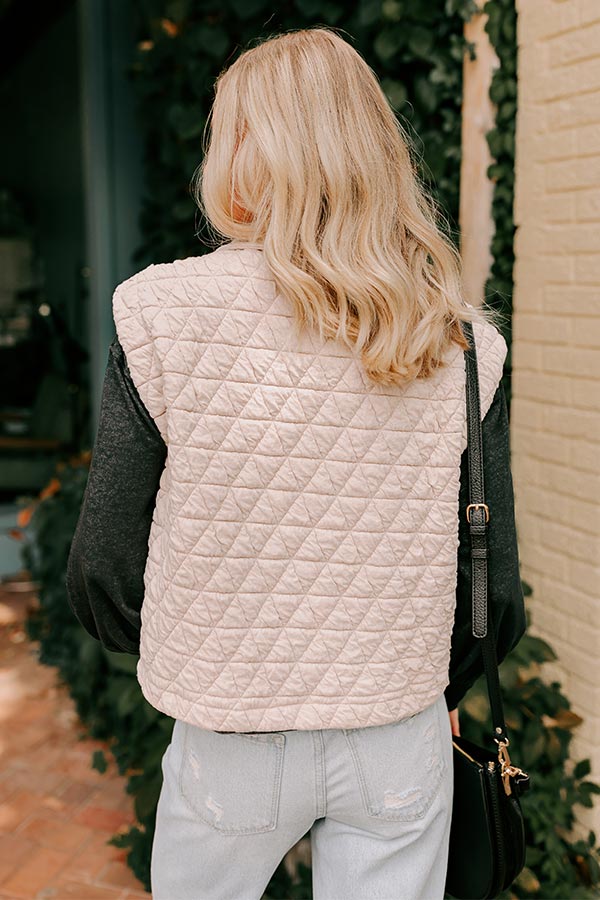 Premium Cedar Creek Quilted Vest - Cream