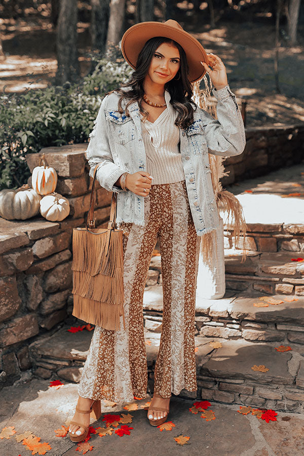 Premium Boho Flare Pants in Camel - Ultimate Style Statement