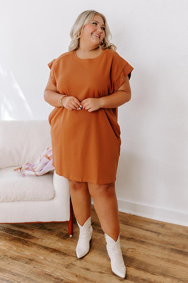 Premium Rust Chic Mini Dress - Effortless Style for Everyday