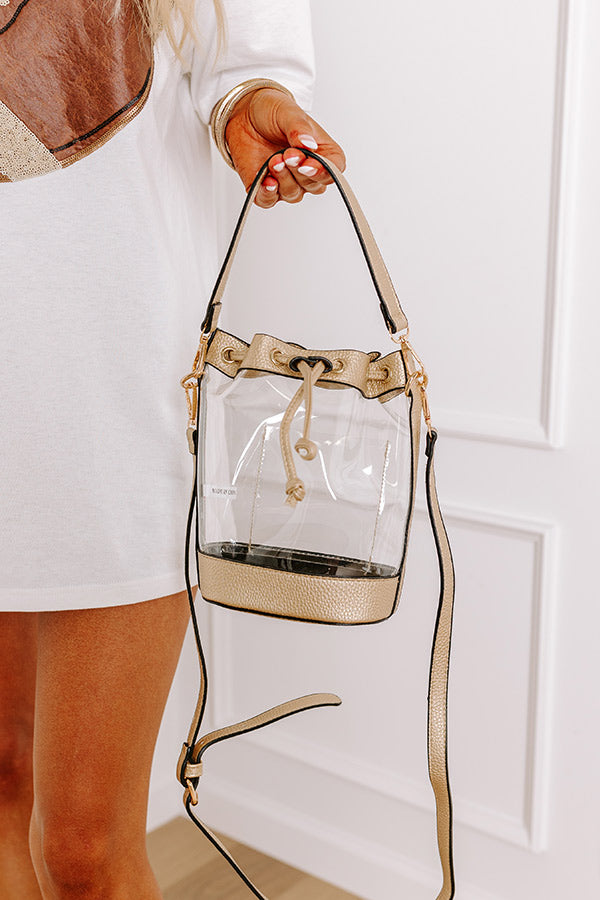 Premium Pep Rally Bucket Bag in Luxe Gold