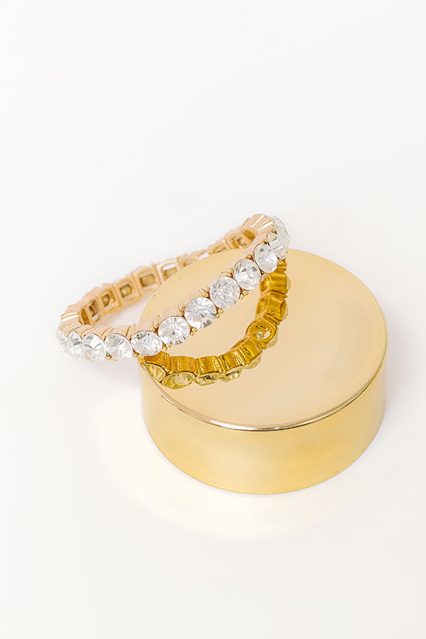 Premium Glam Stretch Bracelet with Shimmering Rhinestones