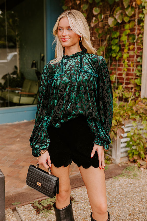 Premium Enchanted Velvet Burnout Top - Ultimate Evening Elegance