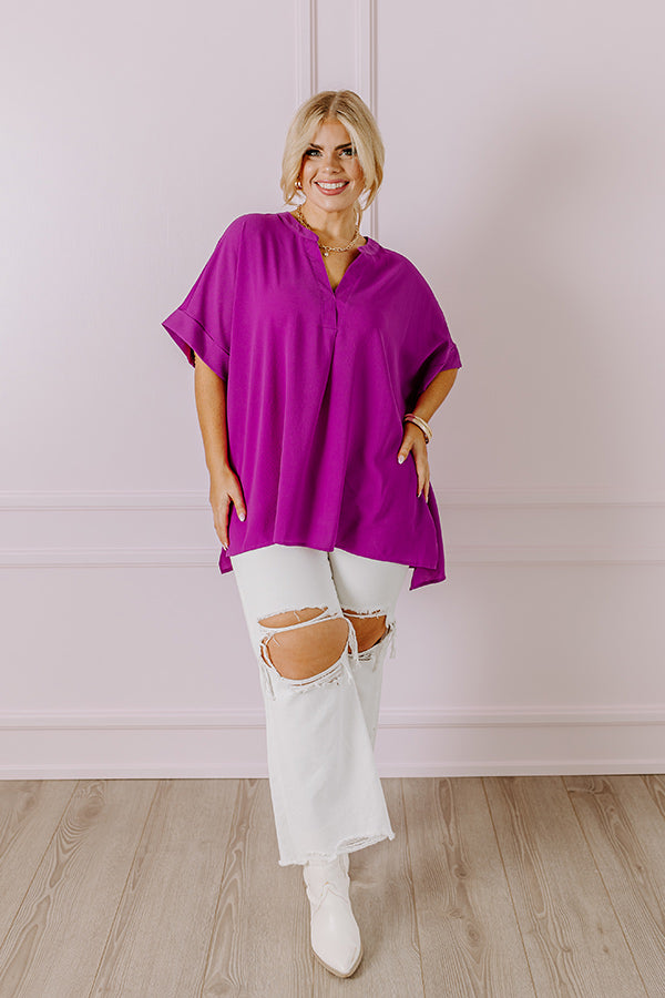 Premium City Escape Shift Top - Orchid Curves Edition