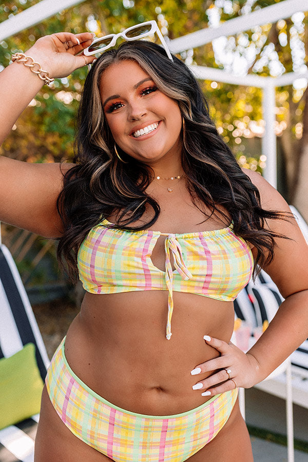 Ultimate Plus Size Palisades Bikini Top - Pretty Plaid Curves