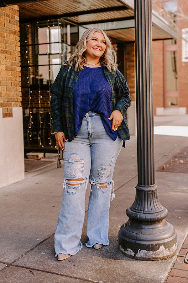 Ultimate High Waist Distressed Flare Jeans - Aubree Collection