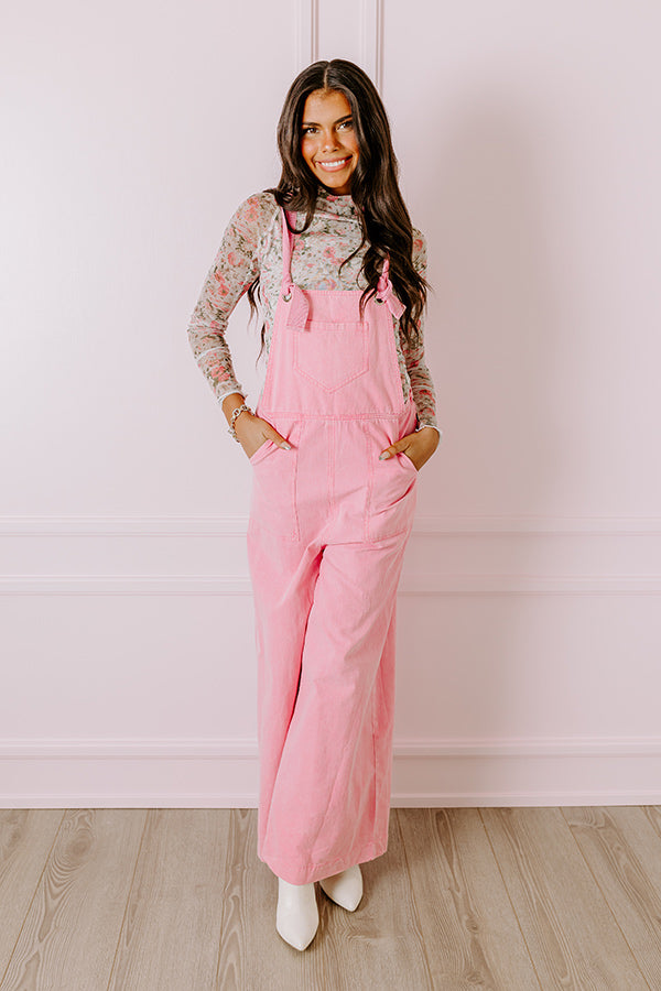 Ultimate Meena Pink Denim Overalls - Trendy & Functional