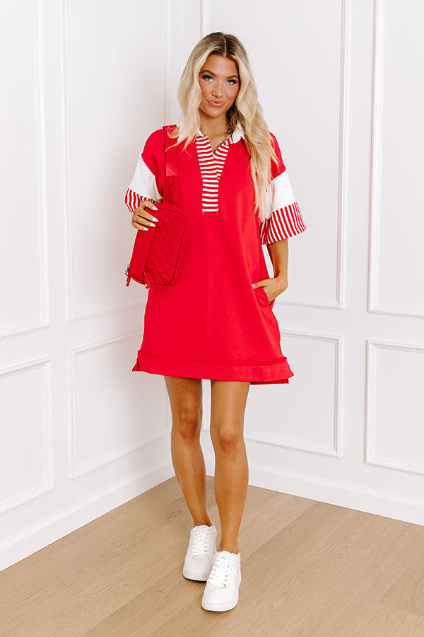 Premium Dockside Meetup Mini Dress - Ultimate Red Style