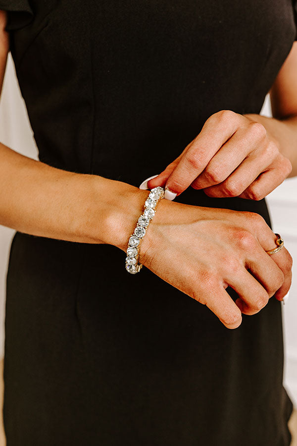 Premium Glam Stretch Bracelet with Shimmering Rhinestones