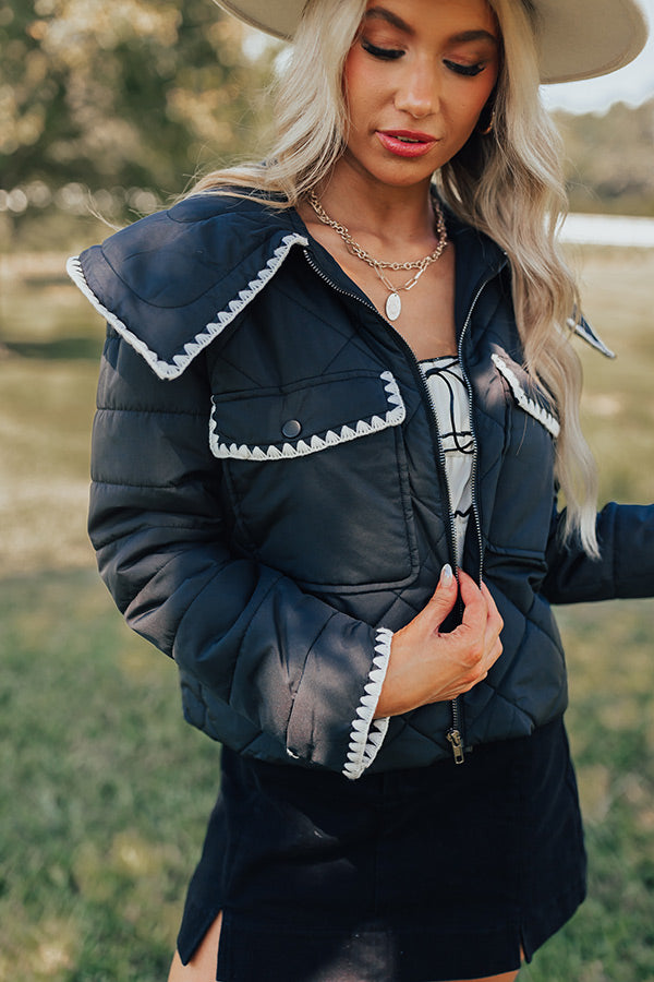 Premium Uptown Girl Quilted Jacket - Ultimate Black Edition