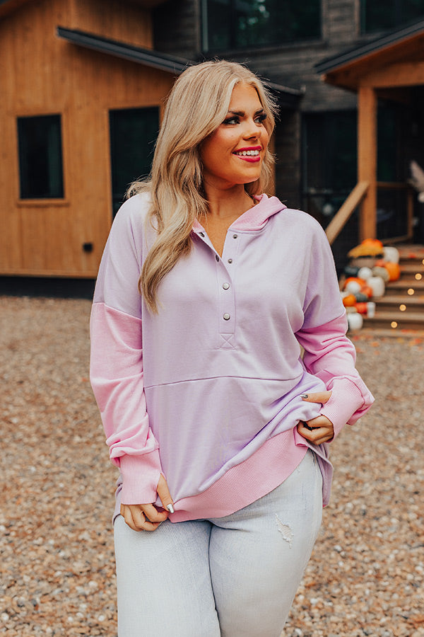 Premium Lavender Curves Hoodie - Buttercup Kisses Collection