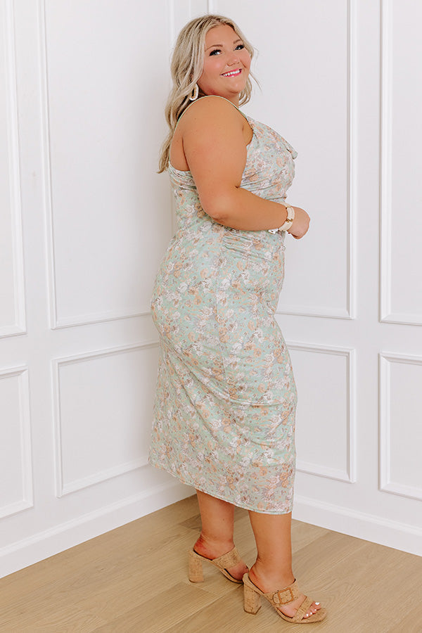 Ultimate Floral Aroma Mesh Midi Dress