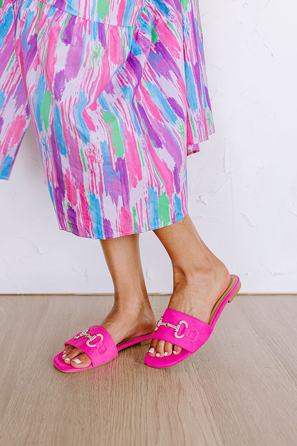 Premium Cecilia Sandal - Vibrant Hot Pink