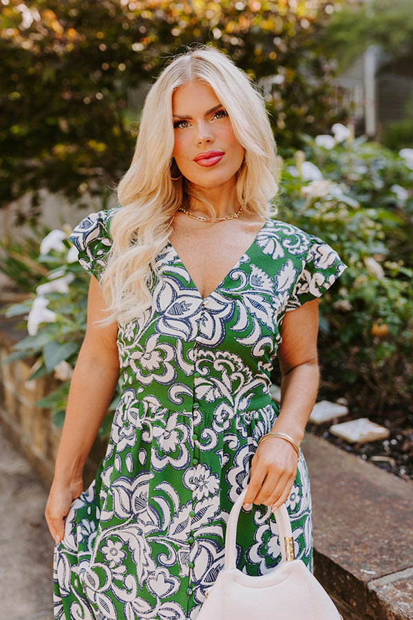 Premium Front Porch Maxi Dress in Hunter Green – Ultimate Casual Elegance