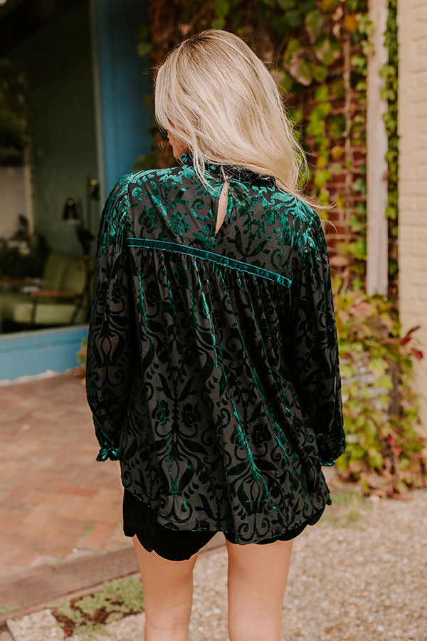 Premium Enchanted Velvet Burnout Top - Ultimate Evening Elegance