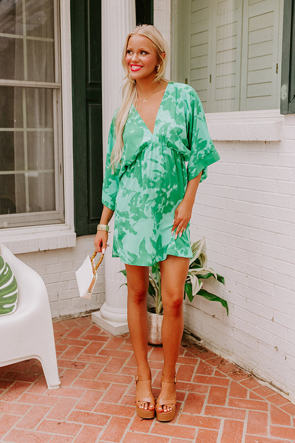 Ultimate Girls Trip Mini Dress - Green Luxe Style