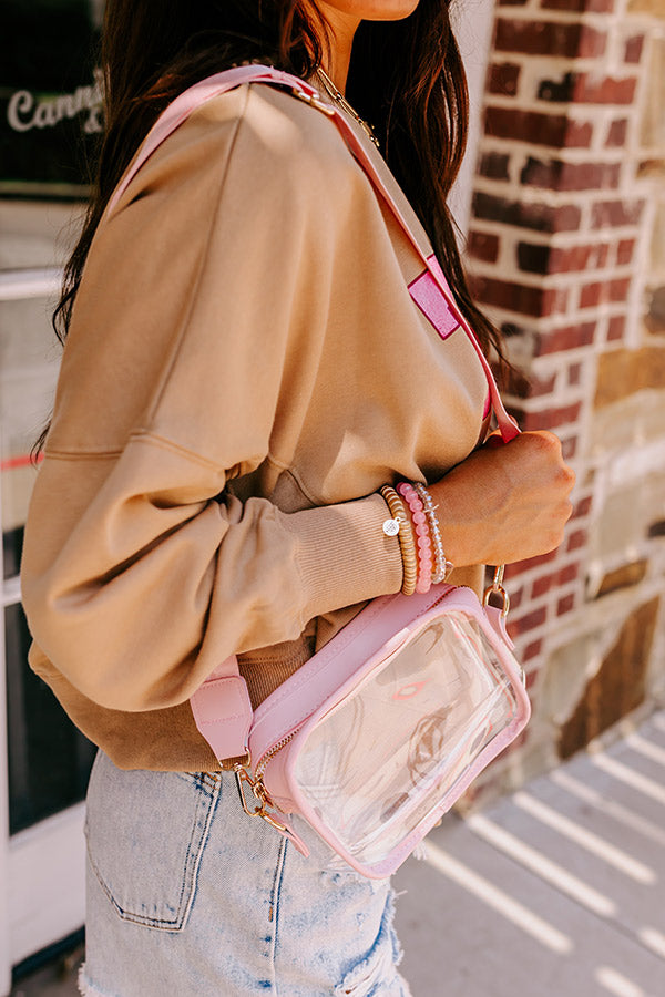 Ultimate Clear Crossbody Bag - Stylish Pink Edition