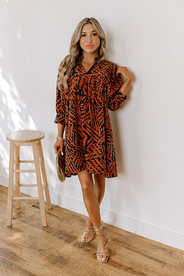 Premium Fall Brunch Babydoll Mini Dress - Ultimate Style Upgrade