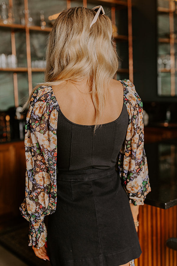 Premium Downtown Happy Hour Floral Bodysuit - Ultimate Chic Style