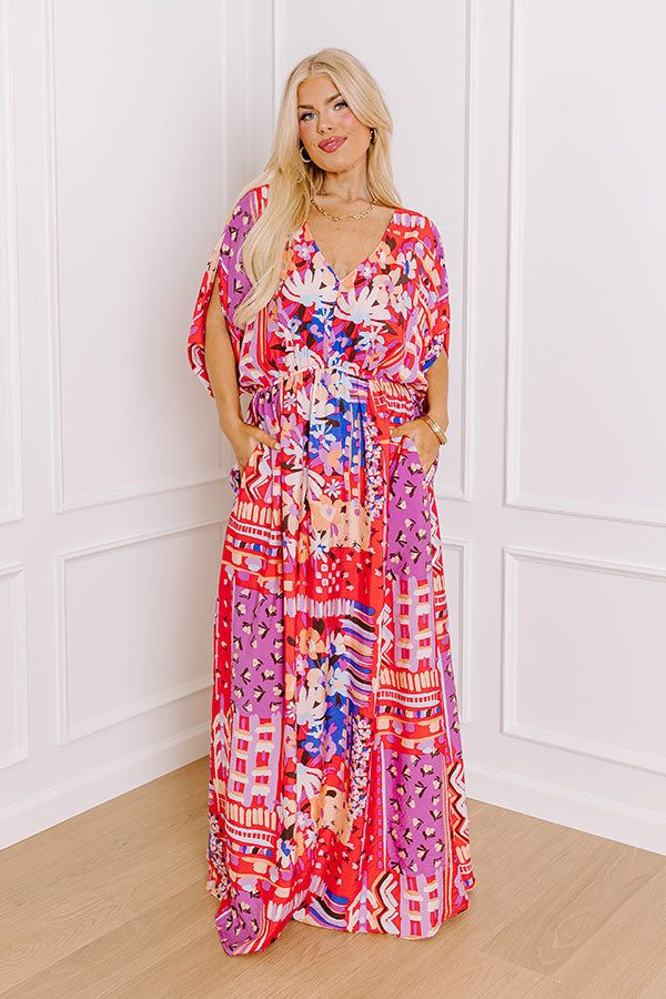 Premium Floral Maxi Dress for Curves - Ultimate Effortless Elegance