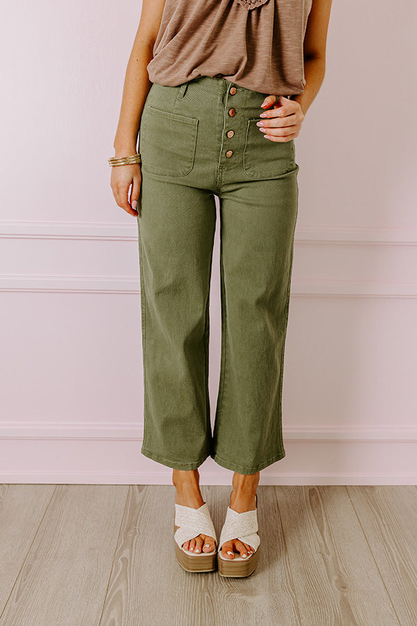 Premium Sage High Waist Jeans - Ultimate Comfort & Style