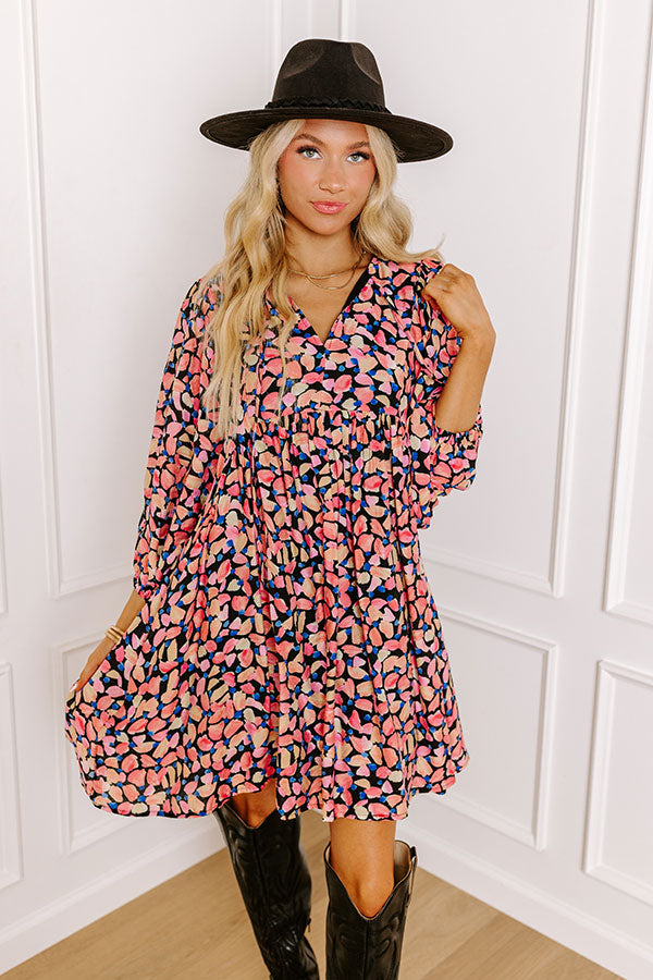 Premium Black Tea Garden Babydoll Dress