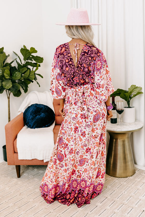 Premium Boho Floral Maxi Dress - Fly Me To Fiji