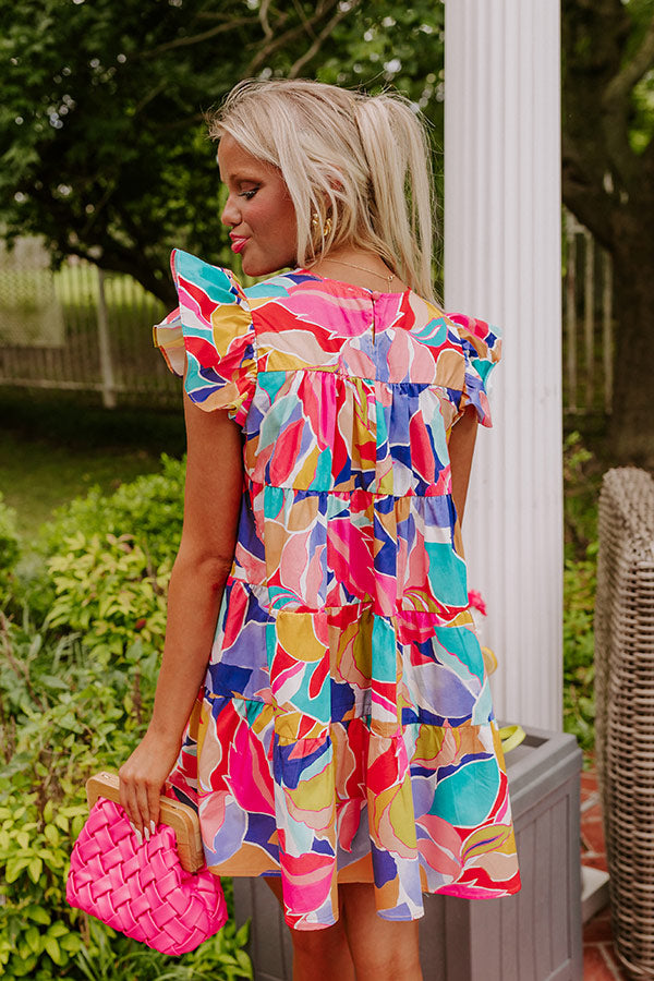 Ultimate Paradise Mini Dress - Vibrant Botanical Print