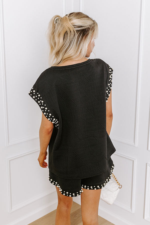 Premium Black Pearl Embellished Top - Ultimate Wardrobe Upgrade