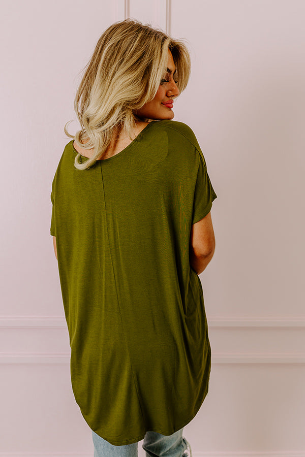 Premium Olive Horizon Shift Top - Ultimate Comfort & Style