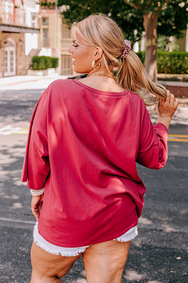 Premium Star Sequin Oversized Tee - Ultimate Game Day Essential